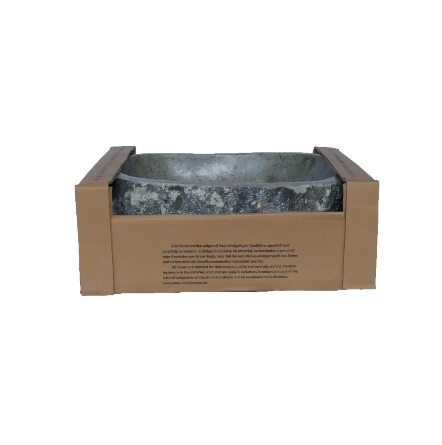  Product image 3 of the product “Water basin made of river stone. Model 5, approx. 39 x 43 x 15cm height. ”